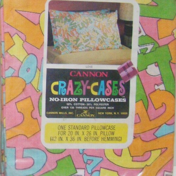 Vintage 70s "LOVE" by Cannon Pillow Case - Picture 10 of 10